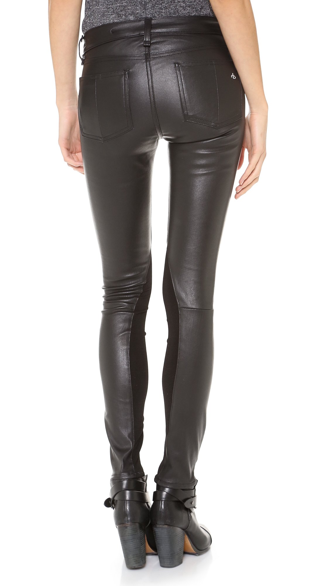 Rag & Bone The Reverse Jodhpur Leather Pants in Black - Lyst