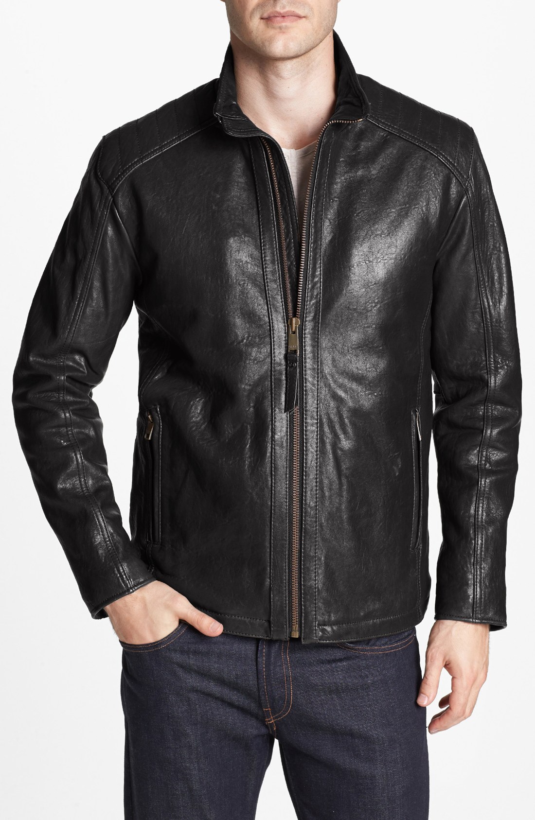 Marc New York By Andrew Marc Neptune Leather Jacket in Black for Men | Lyst