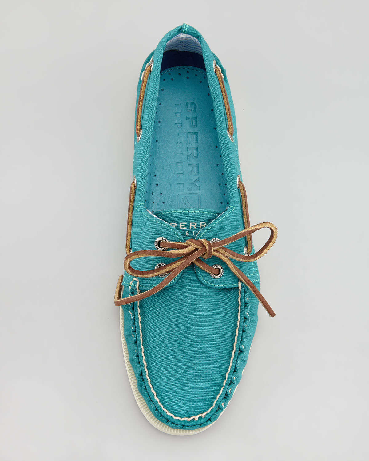 Sperry topsider Canvas Boat Shoe Teal in Blue Lyst