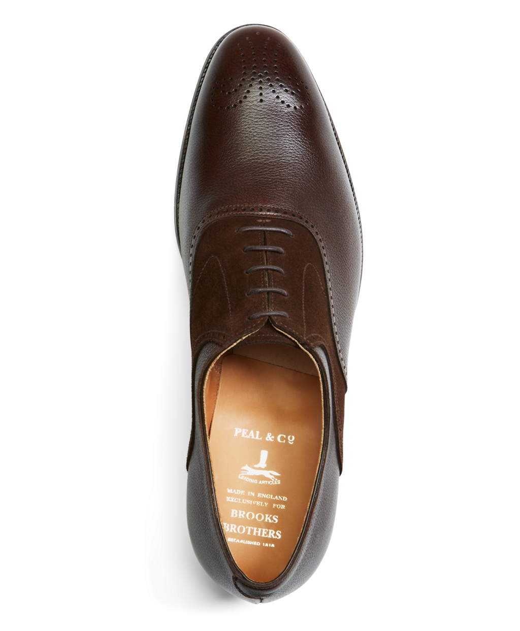 Lyst - Brooks Brothers Peal & Co.® Suede And Leather Saddle Shoes in ...