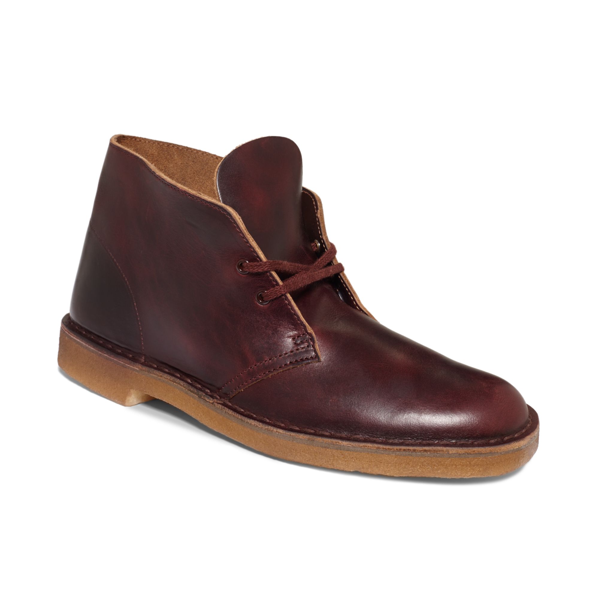 Clarks Originals Horween Leather Desert Boots in Red for Men - Lyst