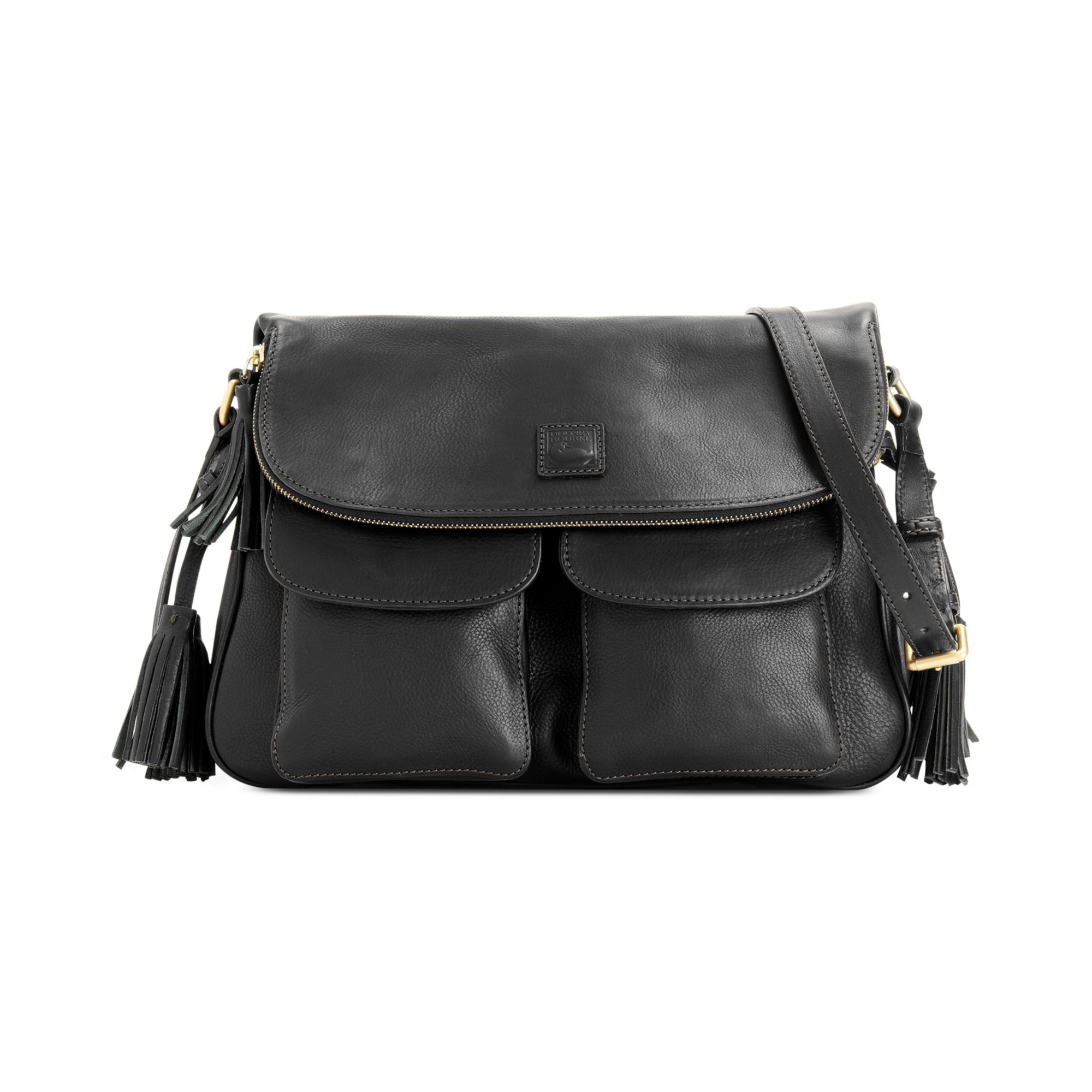 Lyst - Dooney & bourke Florentine Zip Flap Foldover Bag in Black