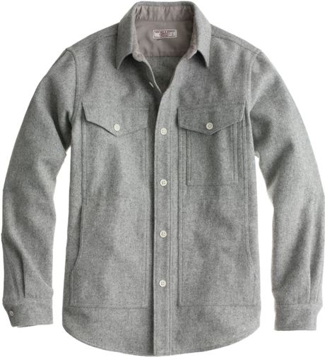 J.crew Wallace & Barnes Hunting Overshirt in Gray for Men (light grey ...