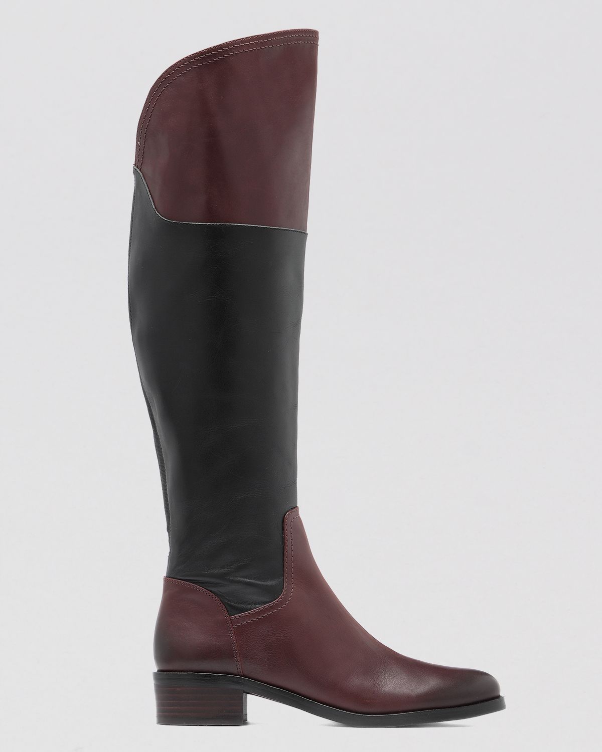women's two tone riding boots