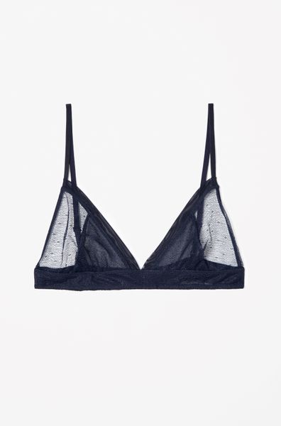 Cos Sheer Lace Bra in Blue (Navy) | Lyst