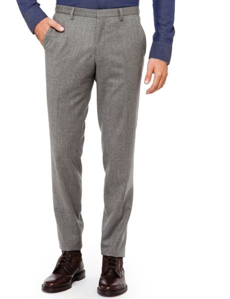 J.lindeberg Paulie Brushed Flannel Trousers in Gray for Men (Grey) | Lyst