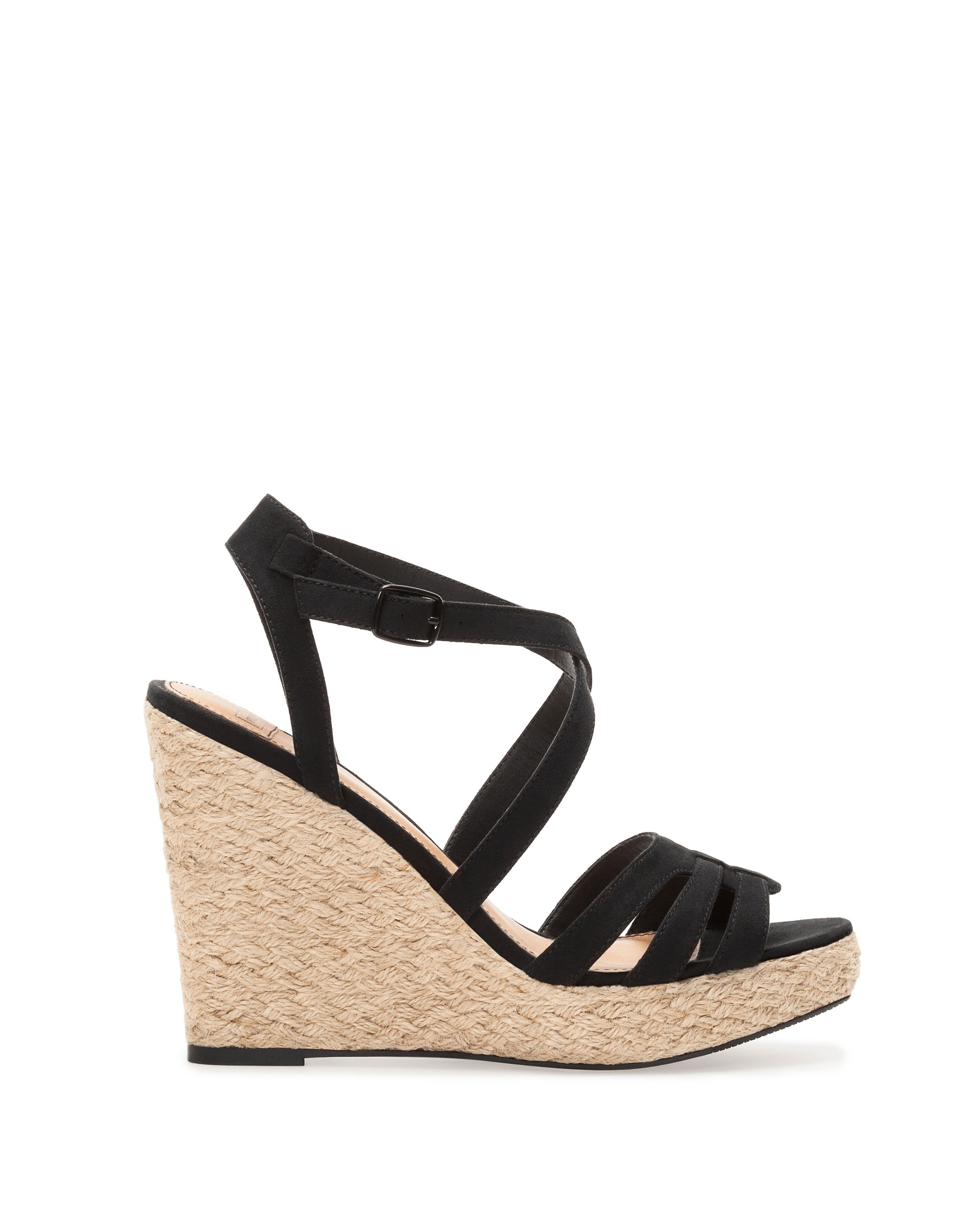 Pull&bear Wedge Sandals in Black | Lyst