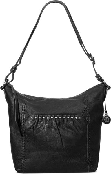The Sak Sonora Leather Bucket Bag in Black (Black Shrunken Leather) | Lyst