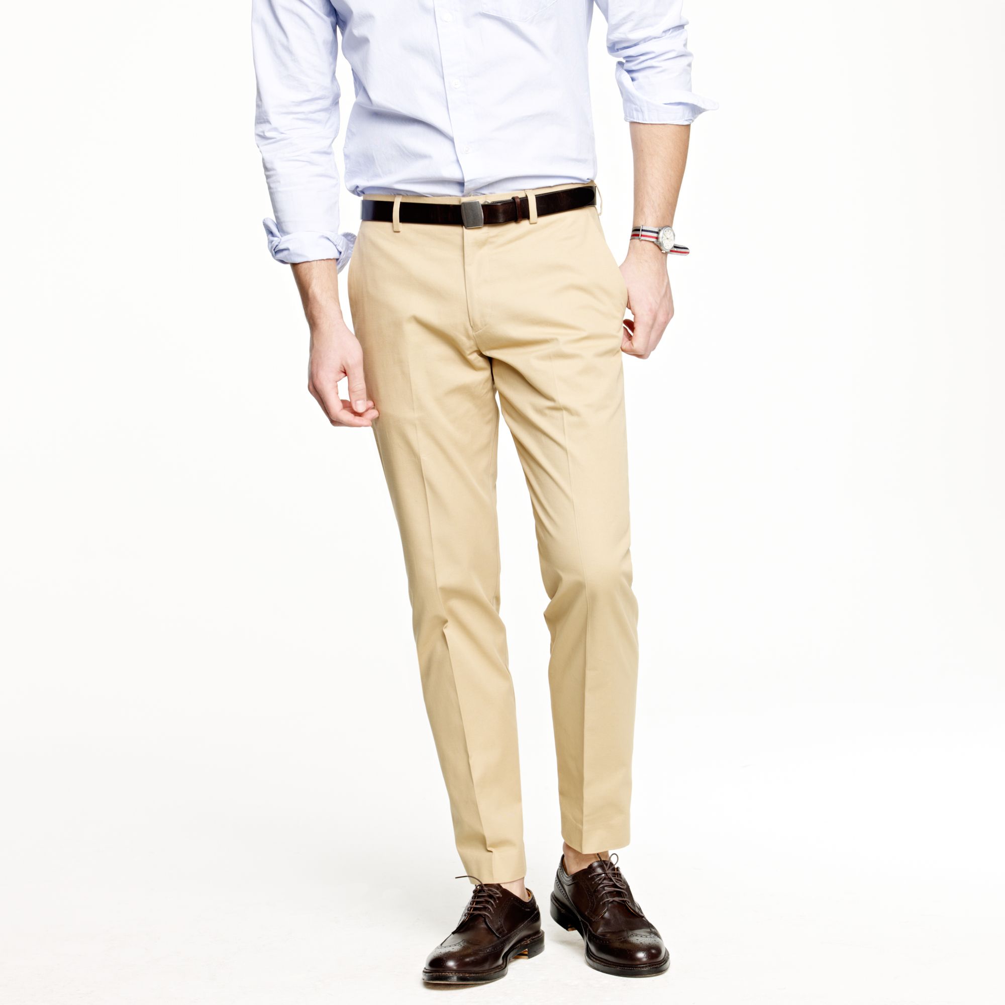 J.crew Unhemmed Ludlow Slim Suit Pant in Italian Chino in Natural for ...