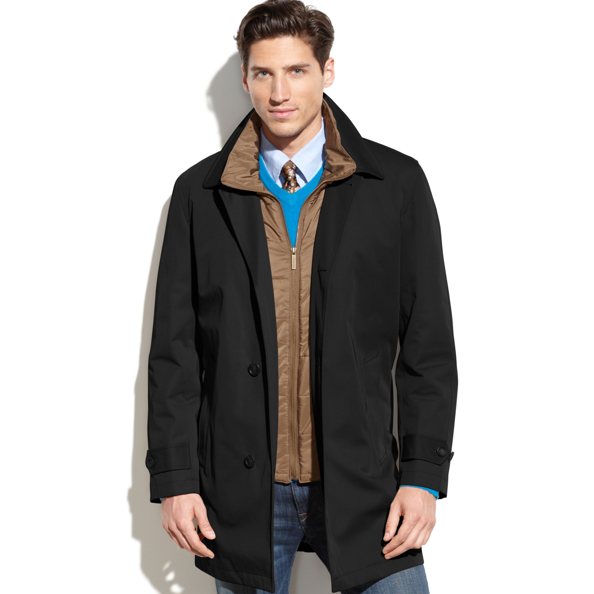 London Fog Bailey All Weather Trench Coat in Black for Men | Lyst