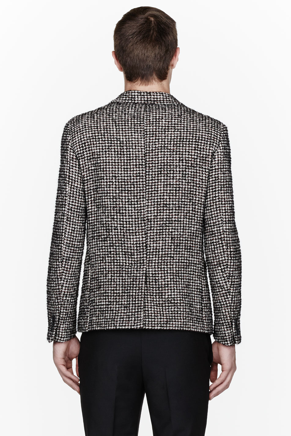 Lyst - Raf simons Black and White Houndstooth Blazer in Gray for Men