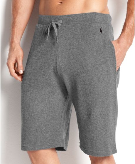 Polo Ralph Lauren Waffle Thermal Shorts in Gray for Men (Andover Hthr ...