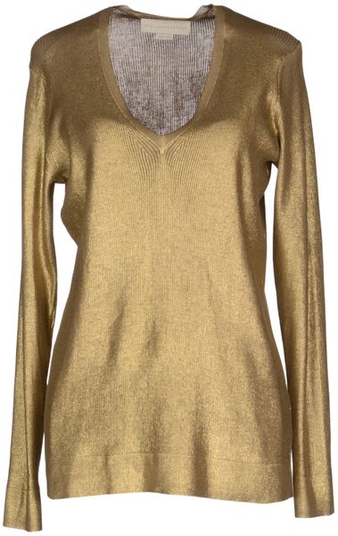 Stella Mccartney Sweater in Gold | Lyst