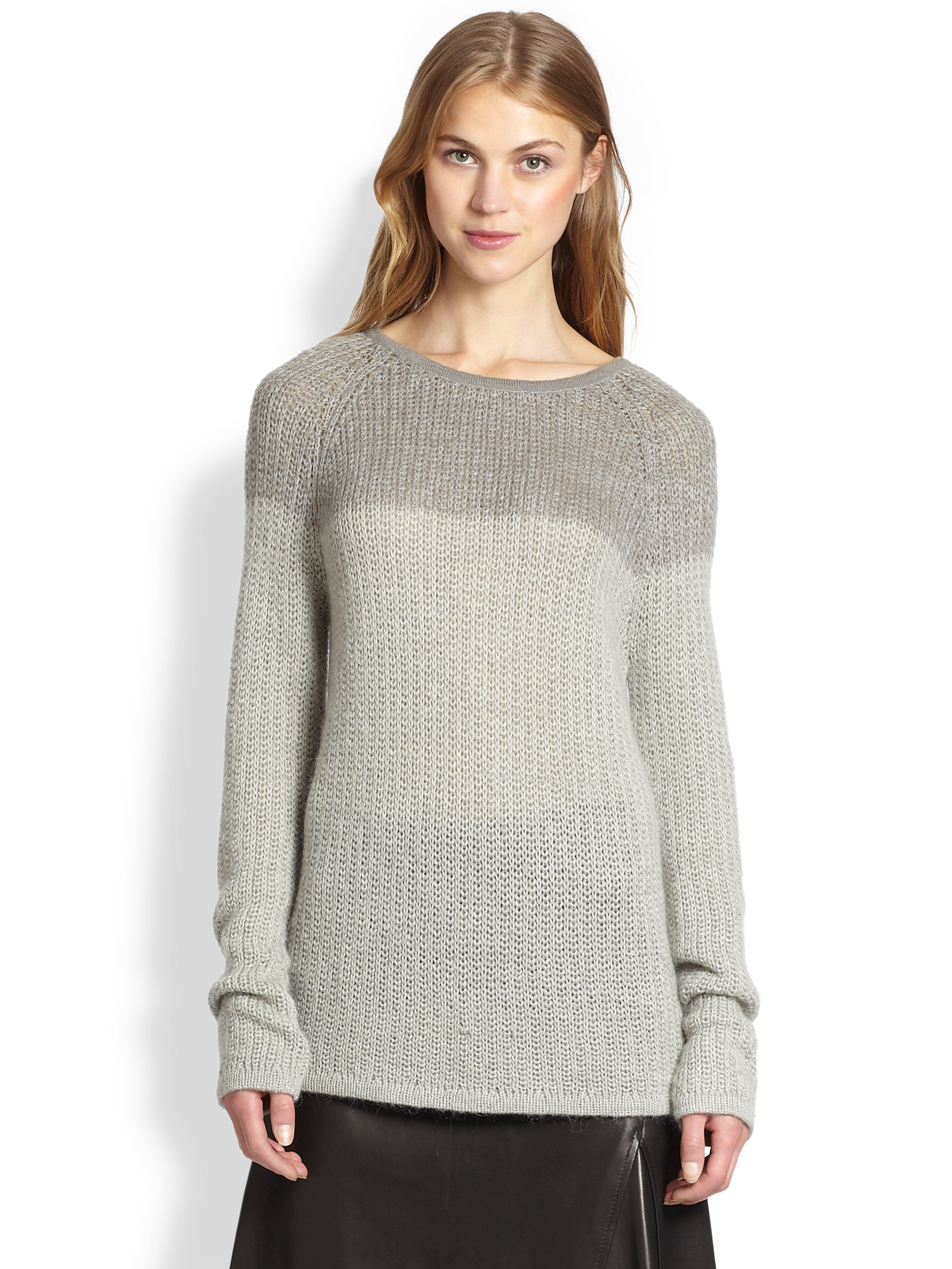 10 Crosby Derek Lam Colorblock Dolmansleeved Sweater in Gray (GREY ...