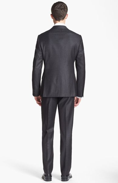 Armani Sartorial Charcoal Shadow Stripe Wool Suit in Gray for Men ...