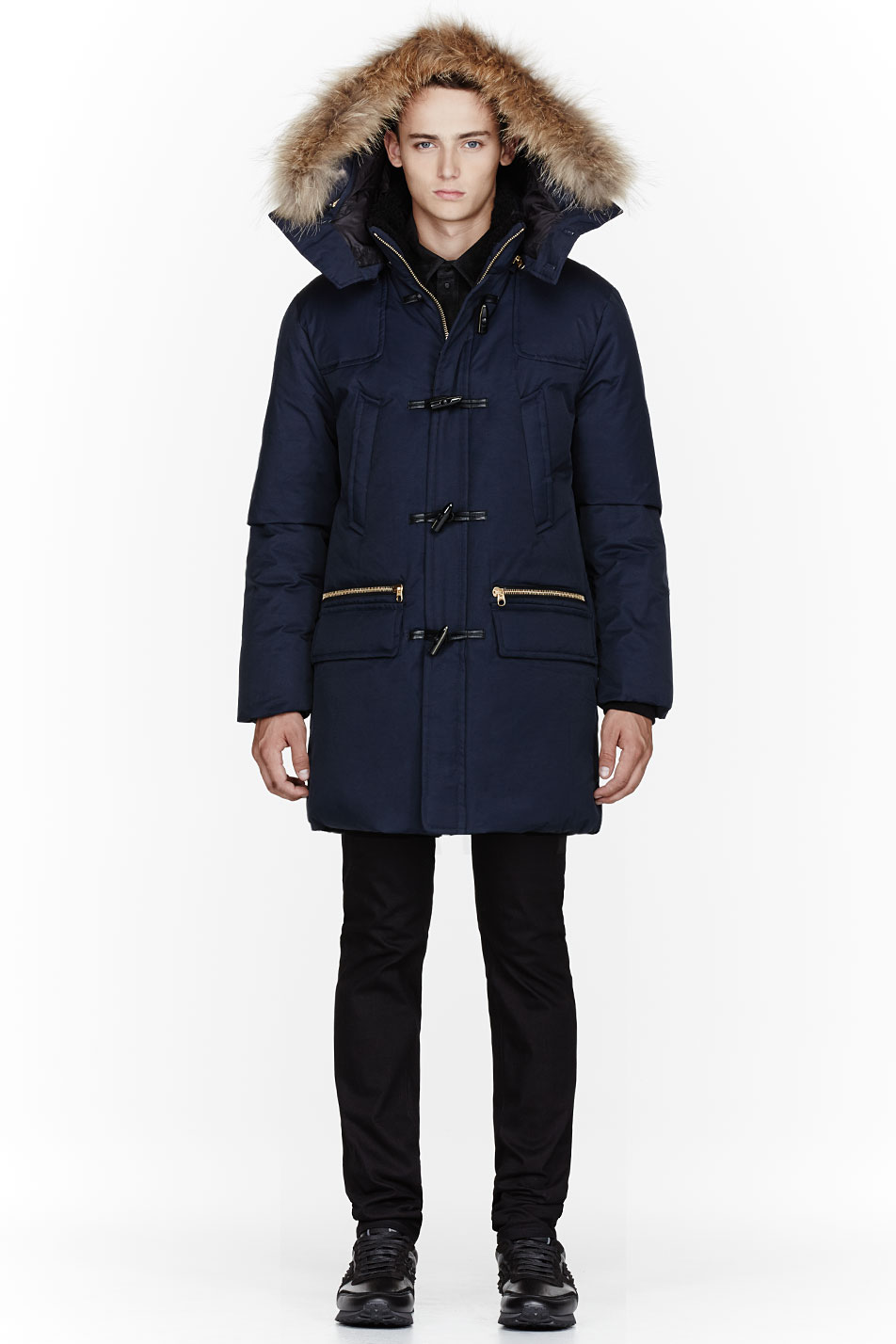 Lyst - Mackage Navy Fur and Down Etienne Parka in Blue for Men