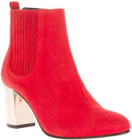 Opening Ceremony Chunky Heel Chelsea Boot in Red - Lyst