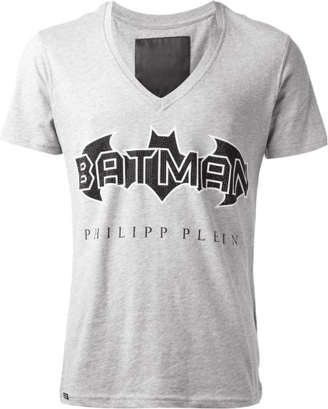 Philipp Plein Batman Tshirt in Gray for Men (grey) | Lyst