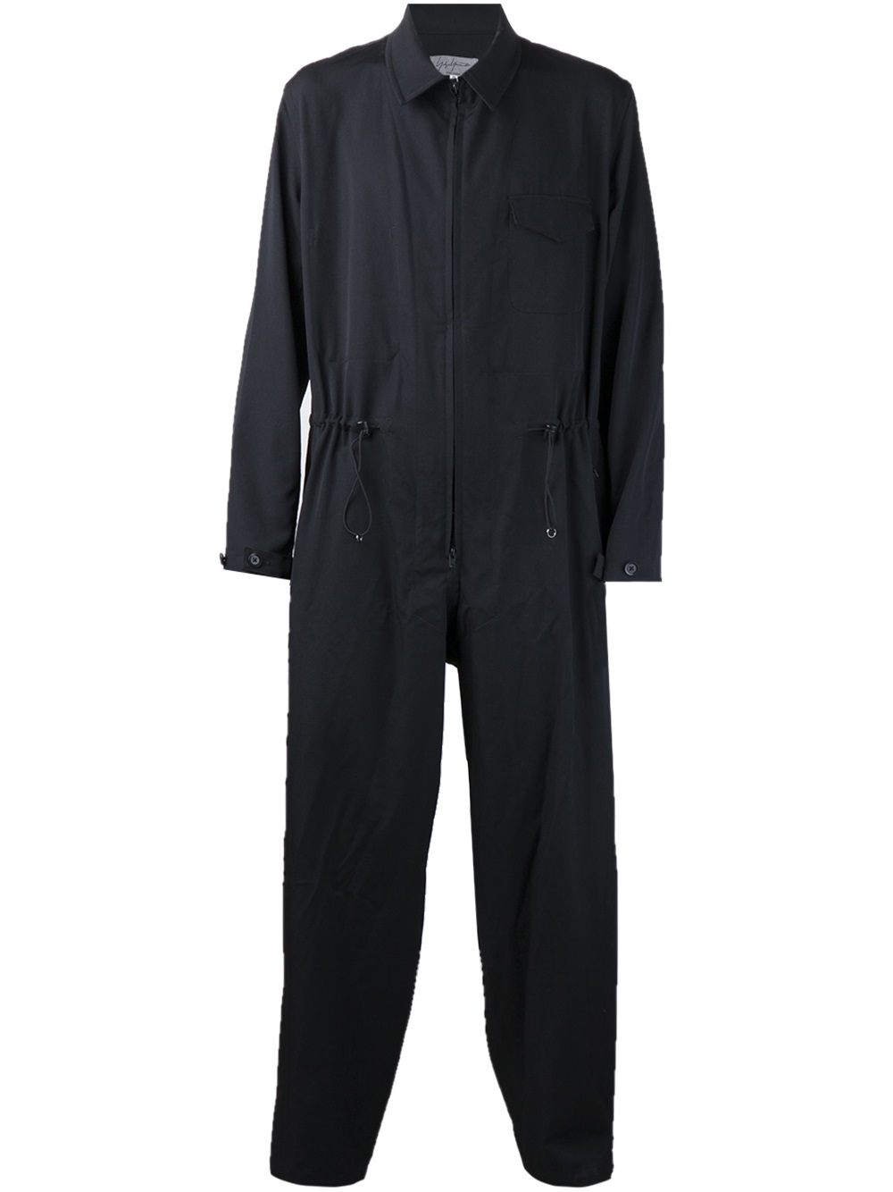 Lyst - Yohji Yamamoto Drawstring Waist Jumpsuit in Black for Men
