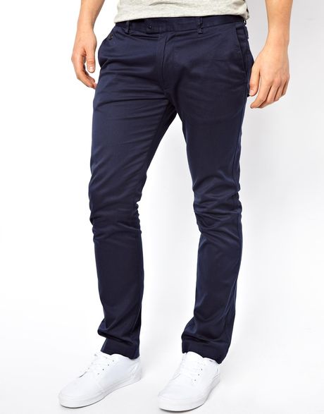 Cheap Monday Diesel Chinos Chi Tight Slim Fit Gabardine in Blue for Men ...