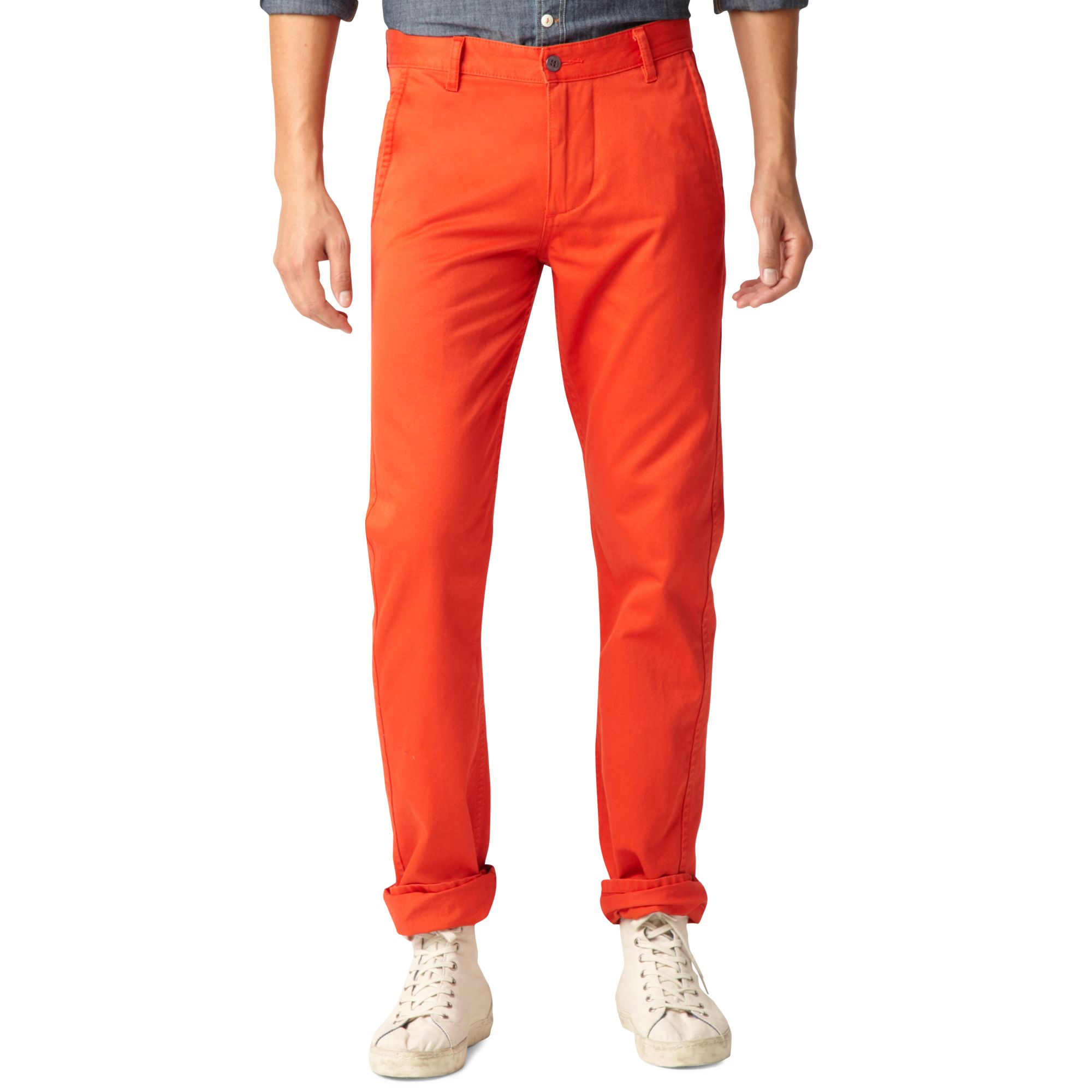 Dockers Slimfit Alpha Khaki Pants in Orange for Men (Oxide) | Lyst