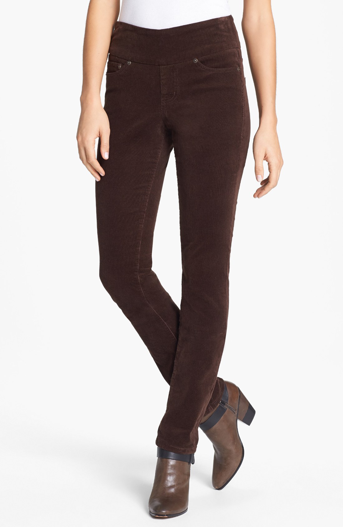 Jag Jeans Malia Slim Leg Corduroy Pants in Brown (Dark Cocoa) | Lyst