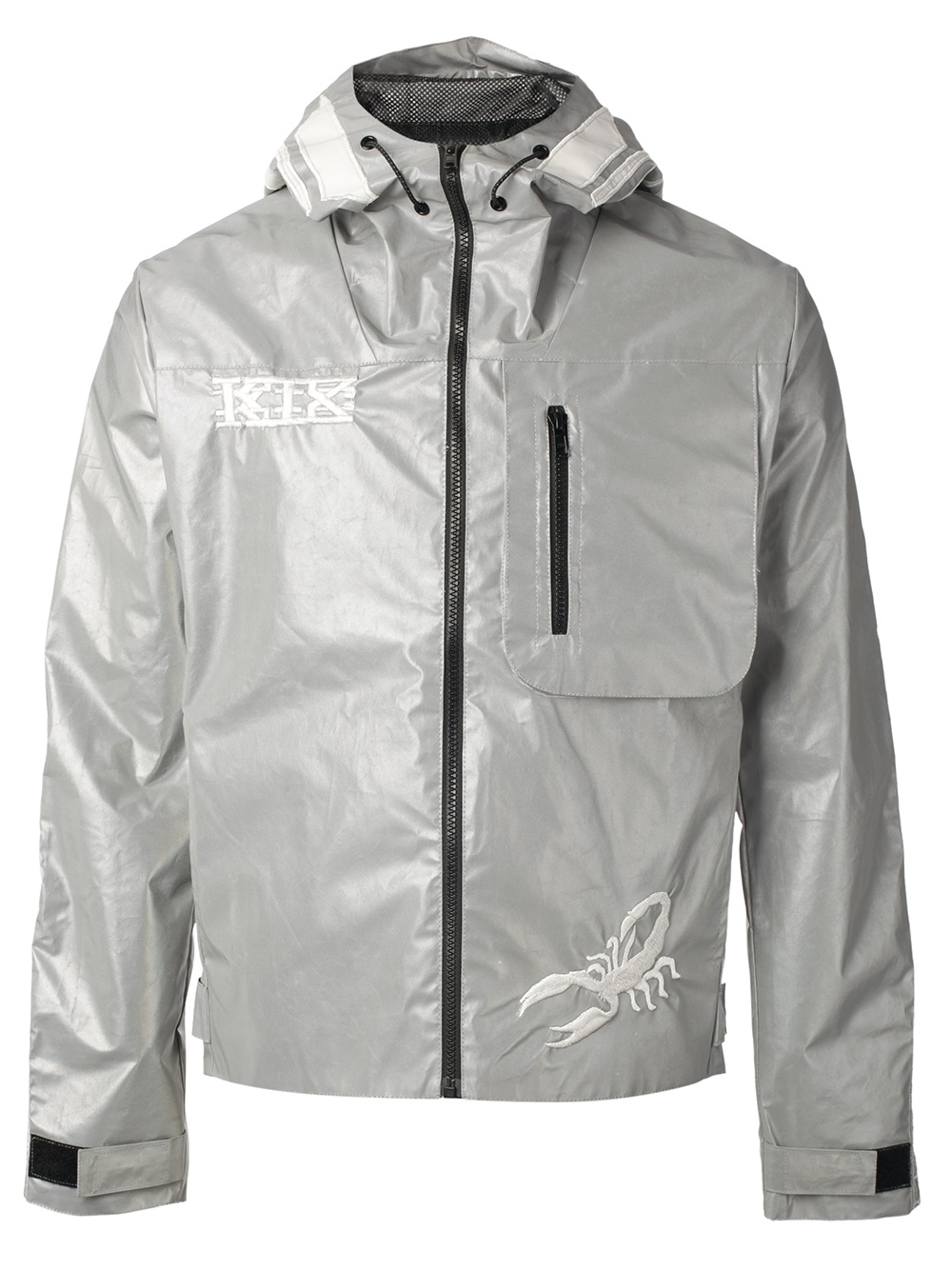 Ktz Reflective Hooded Jacket in Silver for Men (metallic) | Lyst