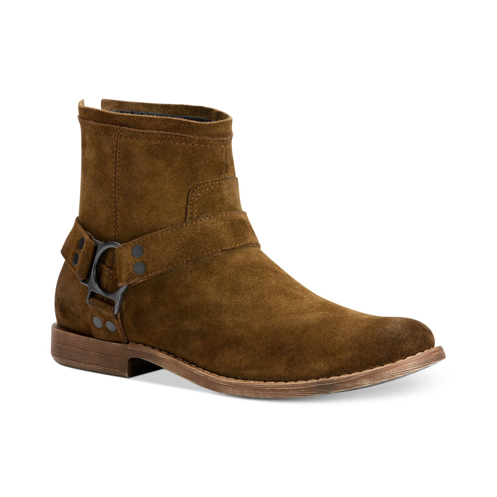 Calvin Klein Jeans Palmer Suede Harness Boots in Brown for Men (Dk ...
