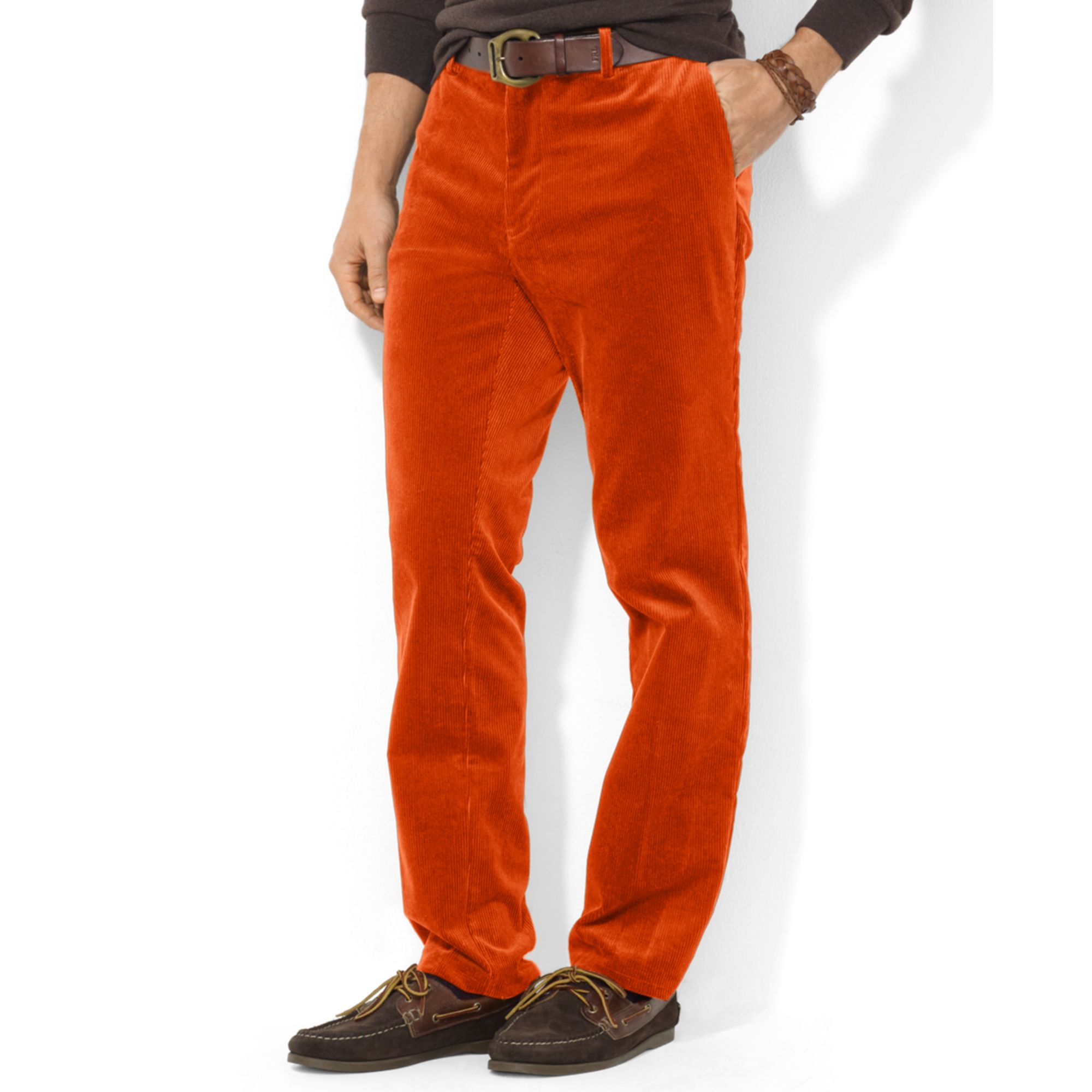 Ralph Lauren Classicfit Stretchcorduroy Pants in Orange for Men ...