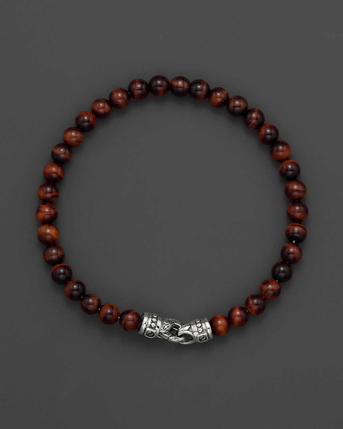 Lyst Scott Kay Mens Red Tigers Eye Bead Bracelet With Riveted Gallery