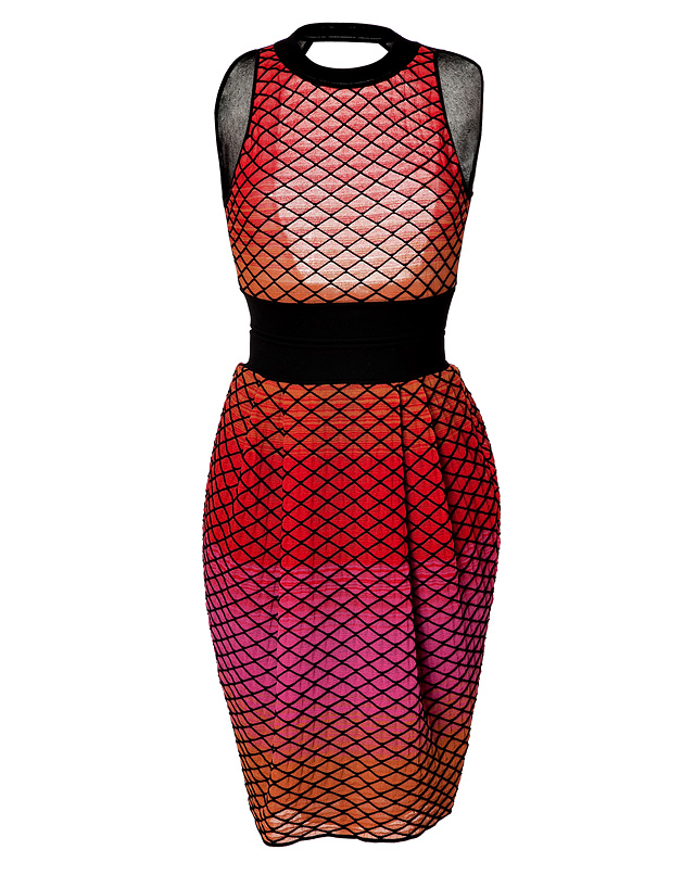 M missoni Sunsetblack Cottonblend Cutout Back Knit Dress in Black | Lyst