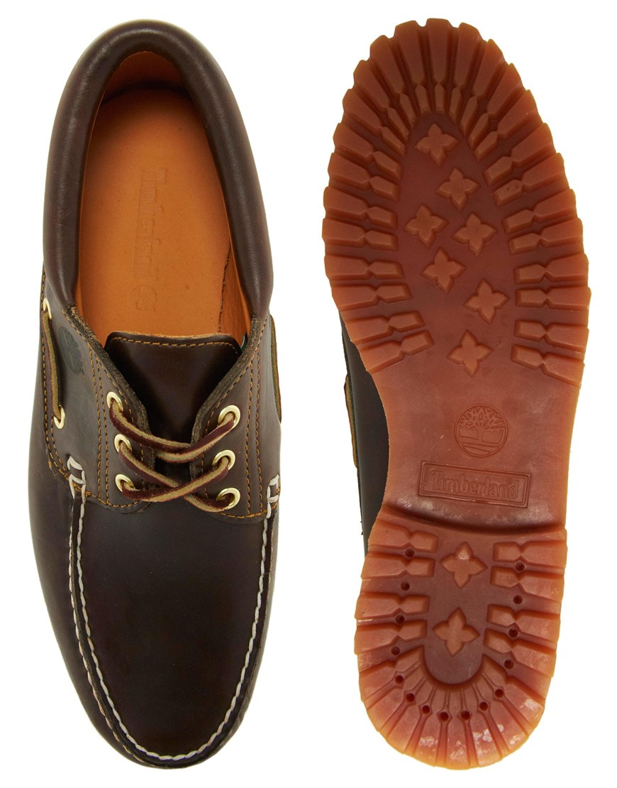 Timberland 3eye Classic Lug Boat Shoes in Brown (Black) for Men - Lyst