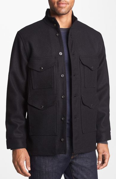 Filson Greenwood Wool Jacket in Black for Men - Lyst