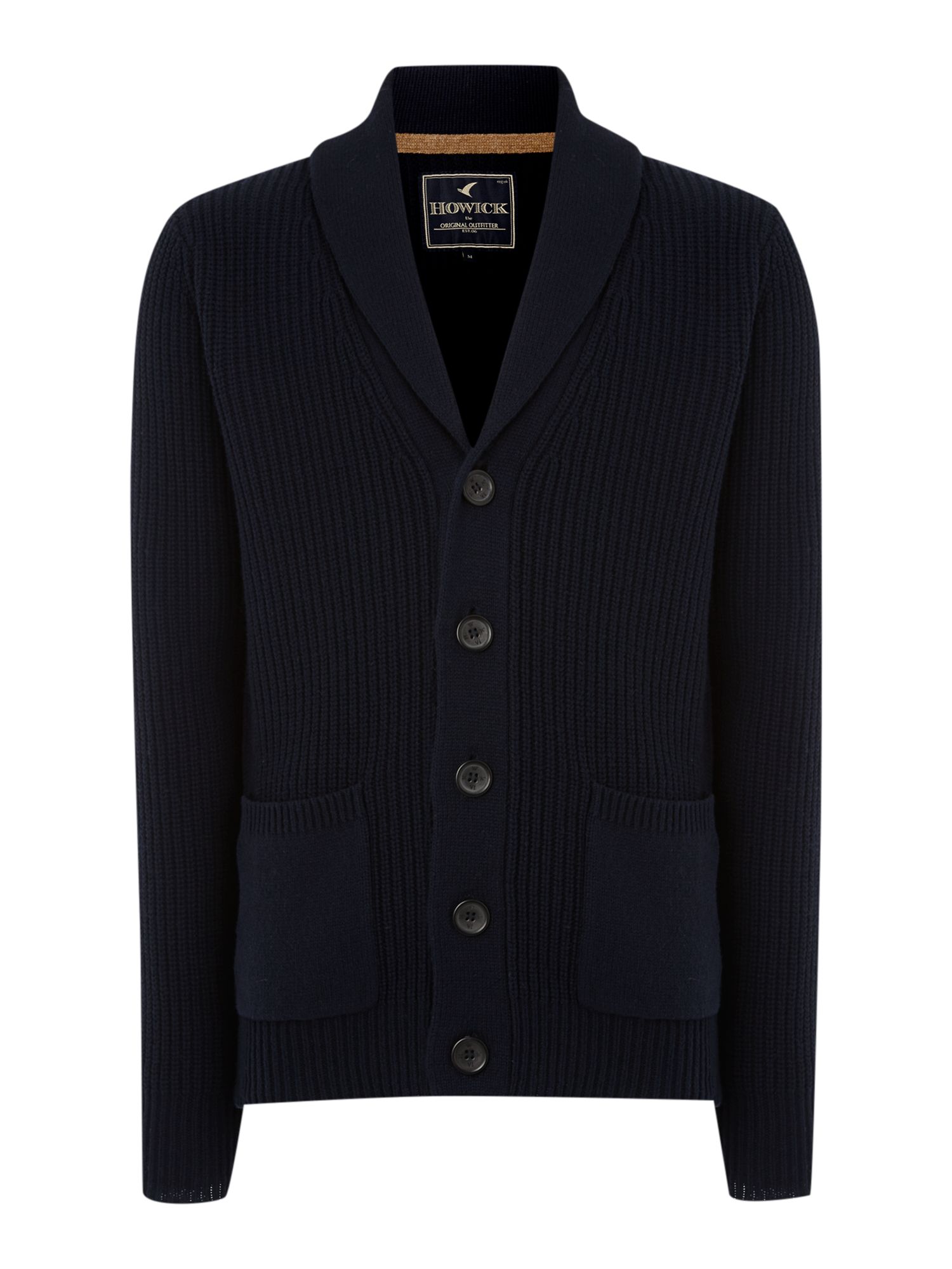 Howick Grasmere Shawl Collar Cardigan in Black for Men | Lyst