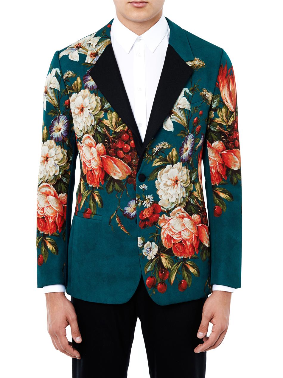 Lyst Dolce Gabbana Floral  Print Single Breasted Jacket  
