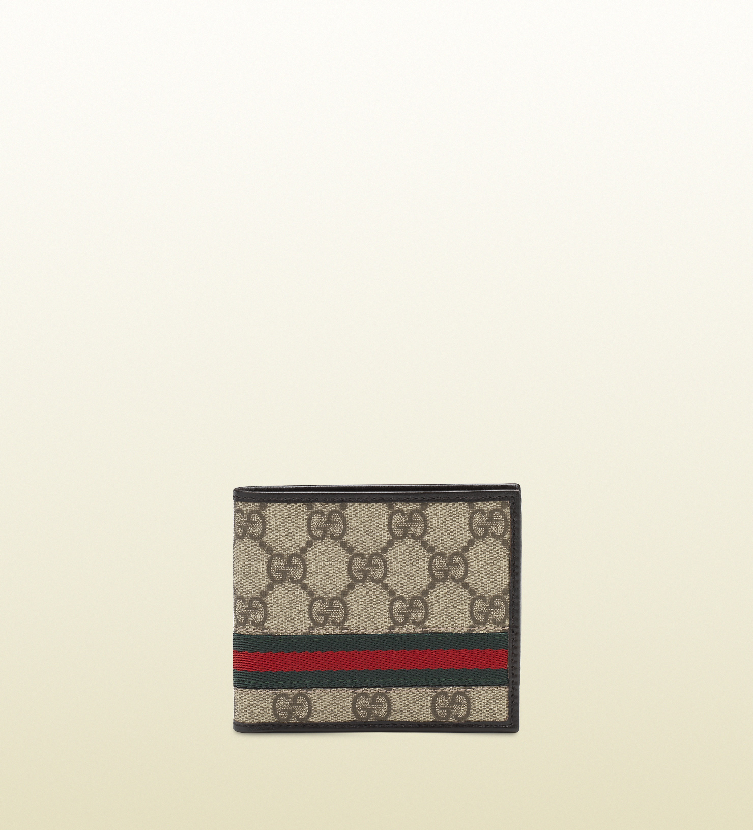Gucci Gg Supreme Canvas Bi-fold Wallet in Natural for Men | Lyst