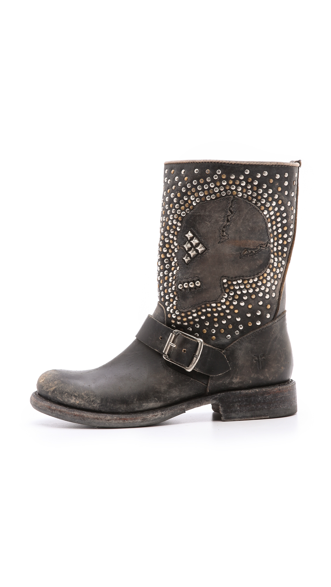 black booties with studs