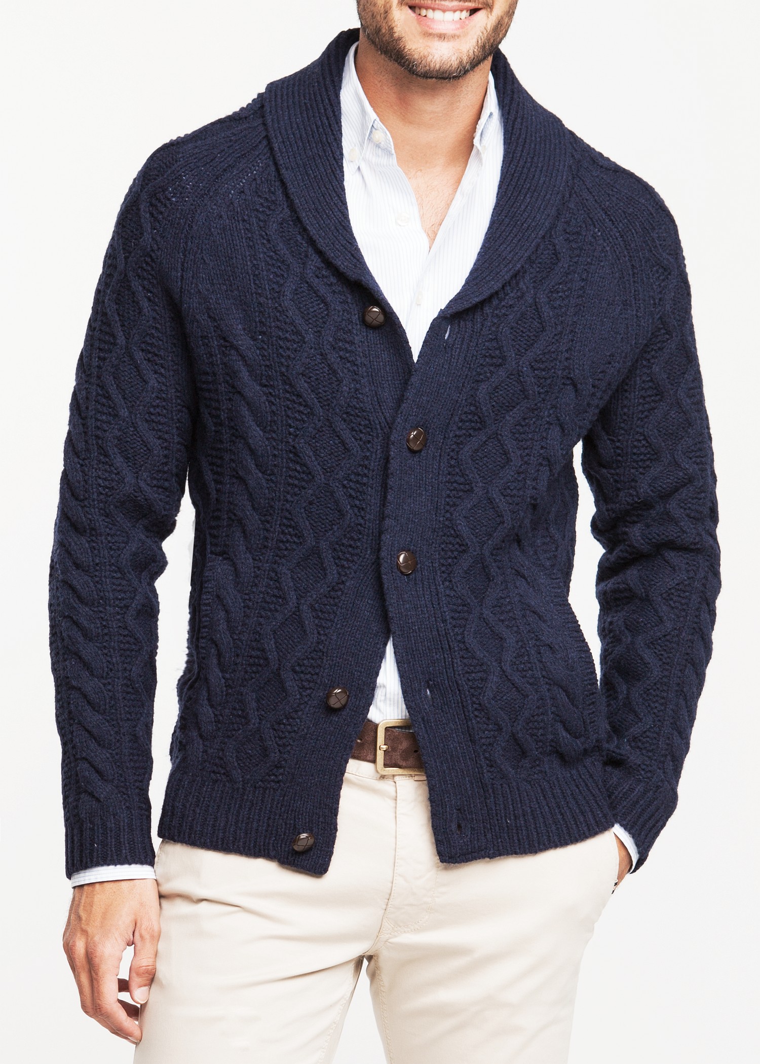 light blue cardigan