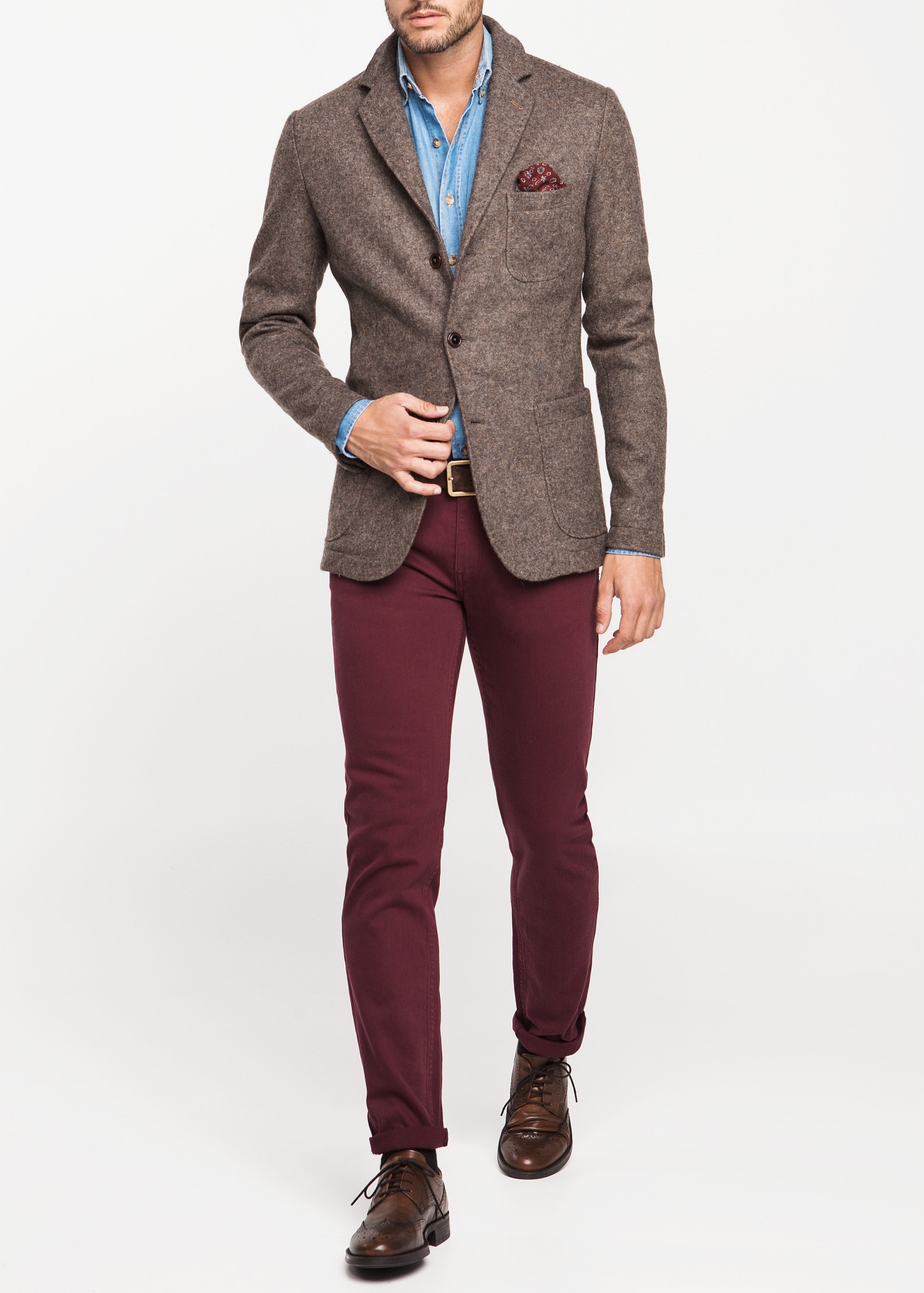 Greatest Wool Blazer  With Elbow  Patches  UX42 