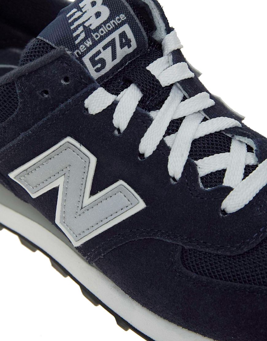 Lyst - New balance 574 Navy Trainers in Blue