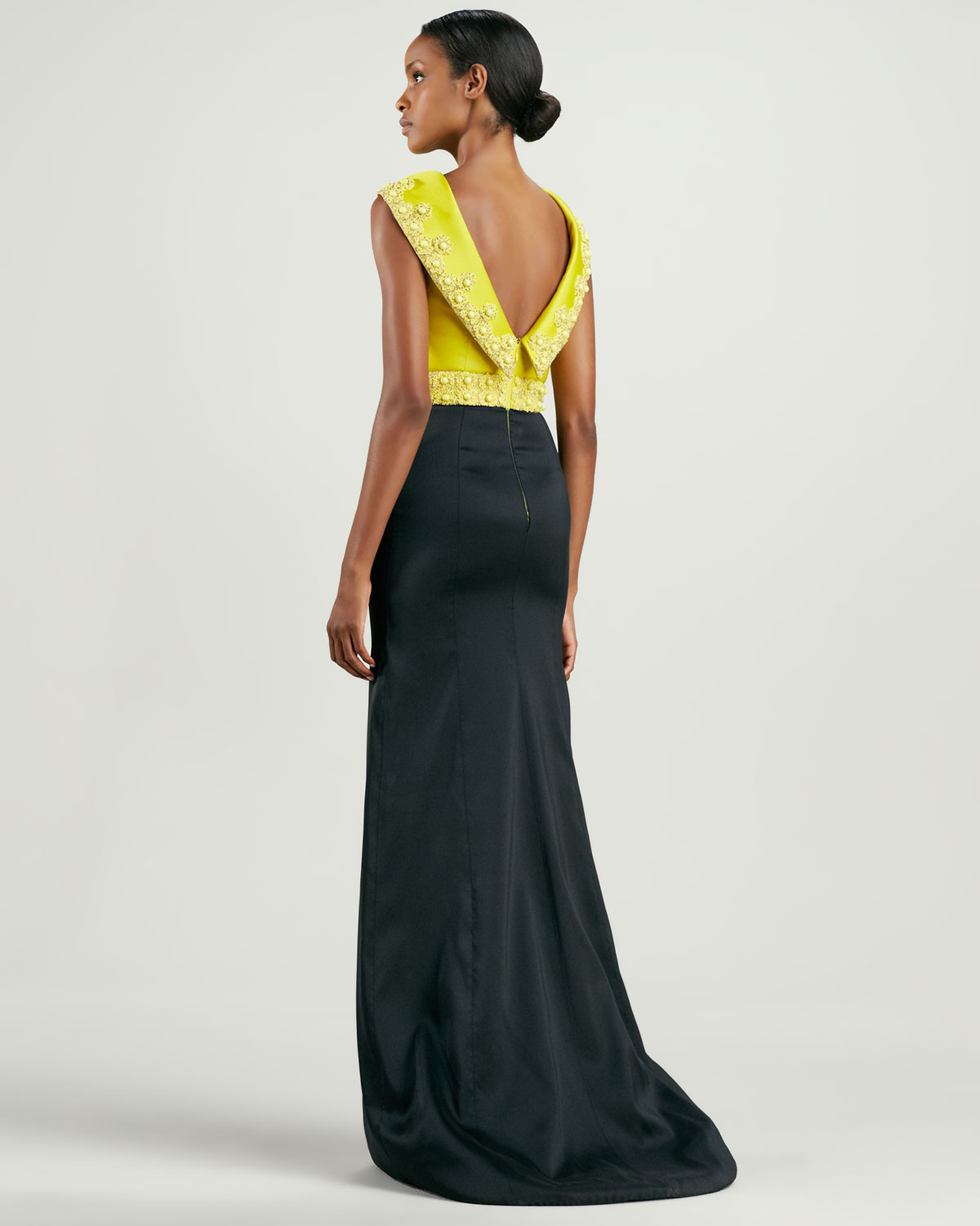 full neck gown