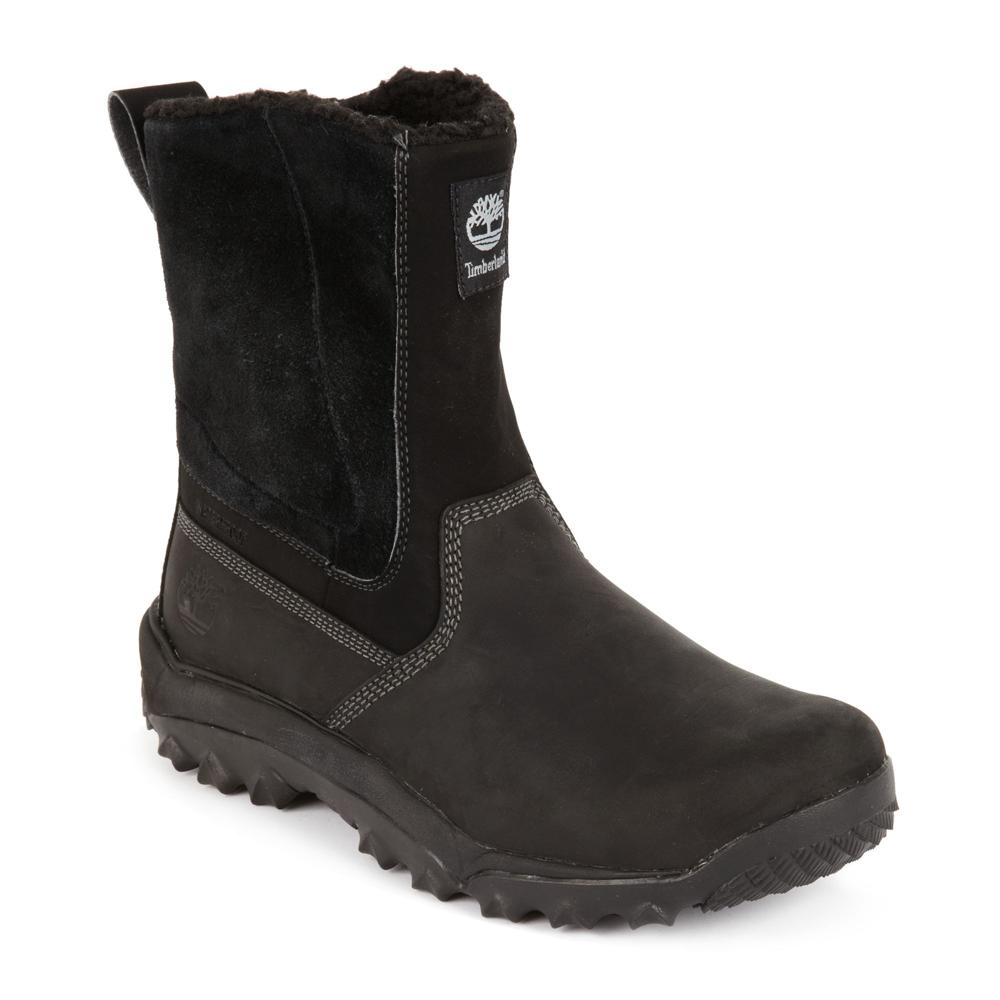 Timberland Rime Ridge Slip On Waterproof Boots in Black for Men | Lyst