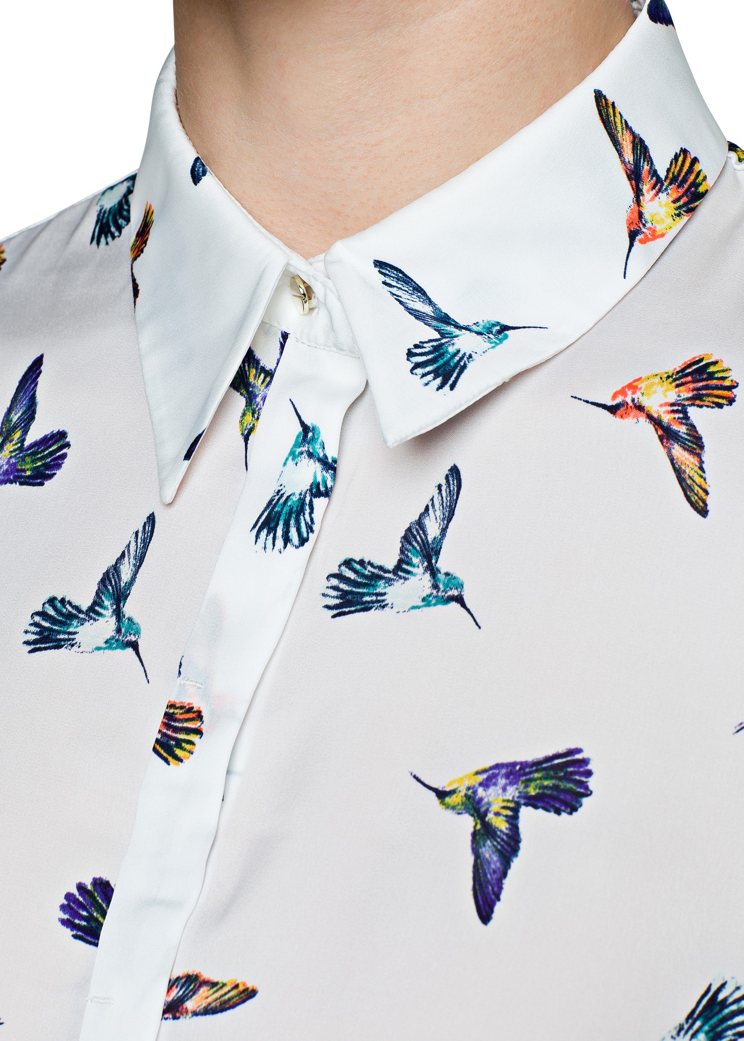 bird print blouse uk