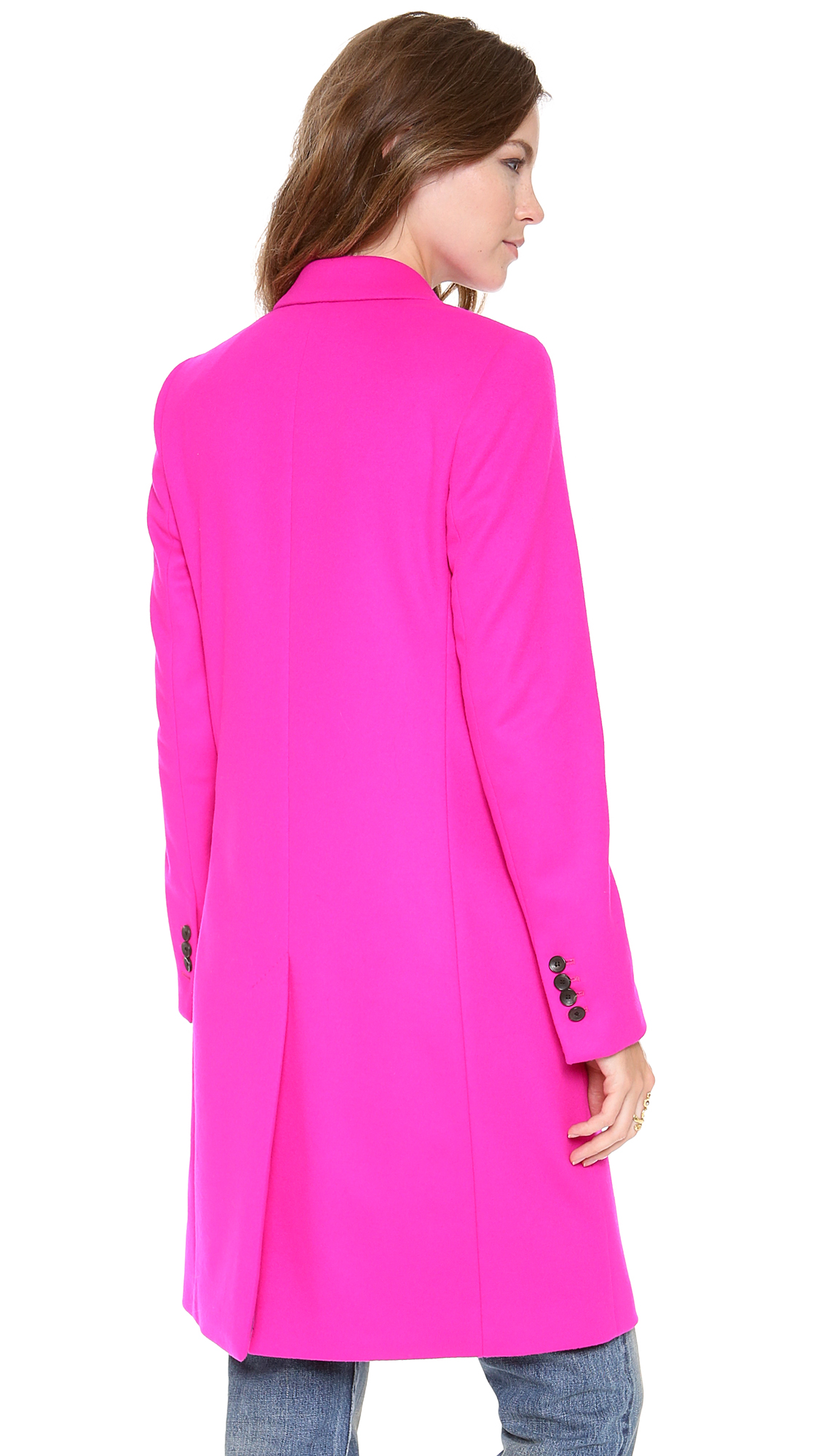 Lyst Paul Smith Black Label Wool Coat In Pink