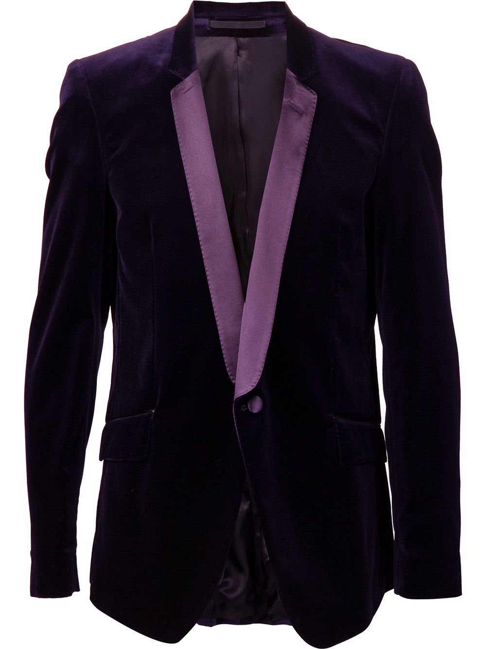 Lyst - Les Hommes Velvet Design Suit in Purple for Men