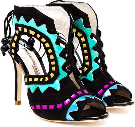 Sophia Webster Riko Opentoe Sandals in Multicolor (black) | Lyst