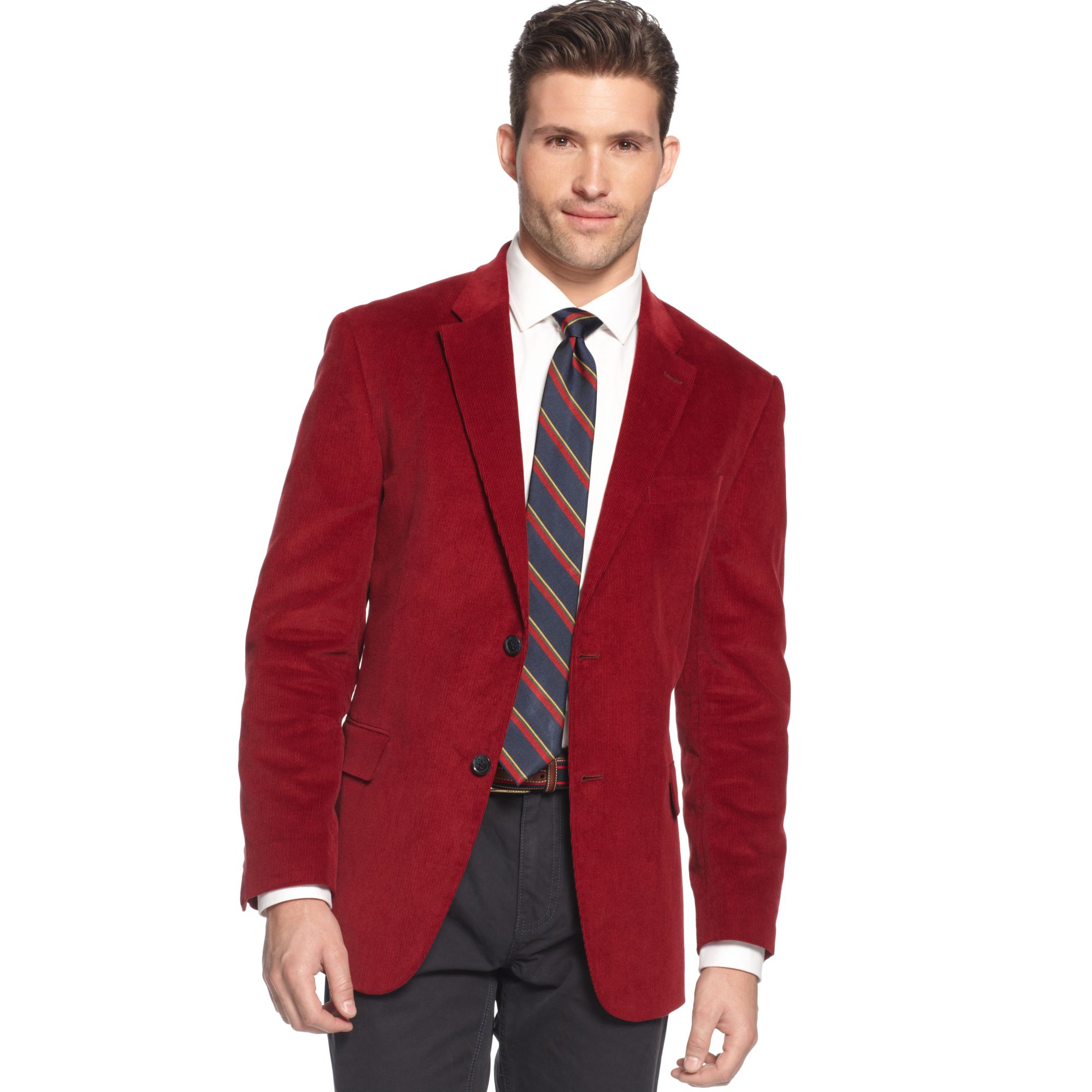 Lyst - Tommy Hilfiger Red Corduroy Sportcoat Slim Fit in Red for Men