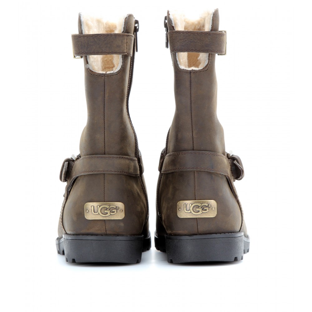 leather ugg biker boots uk