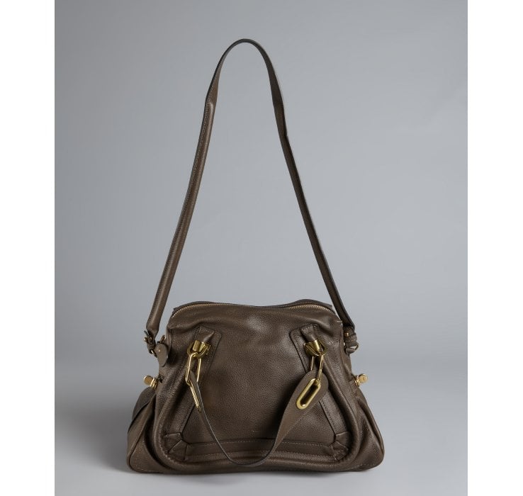 Chlo Rock Leather Paraty Medium Top Handle Bag in Brown | Lyst