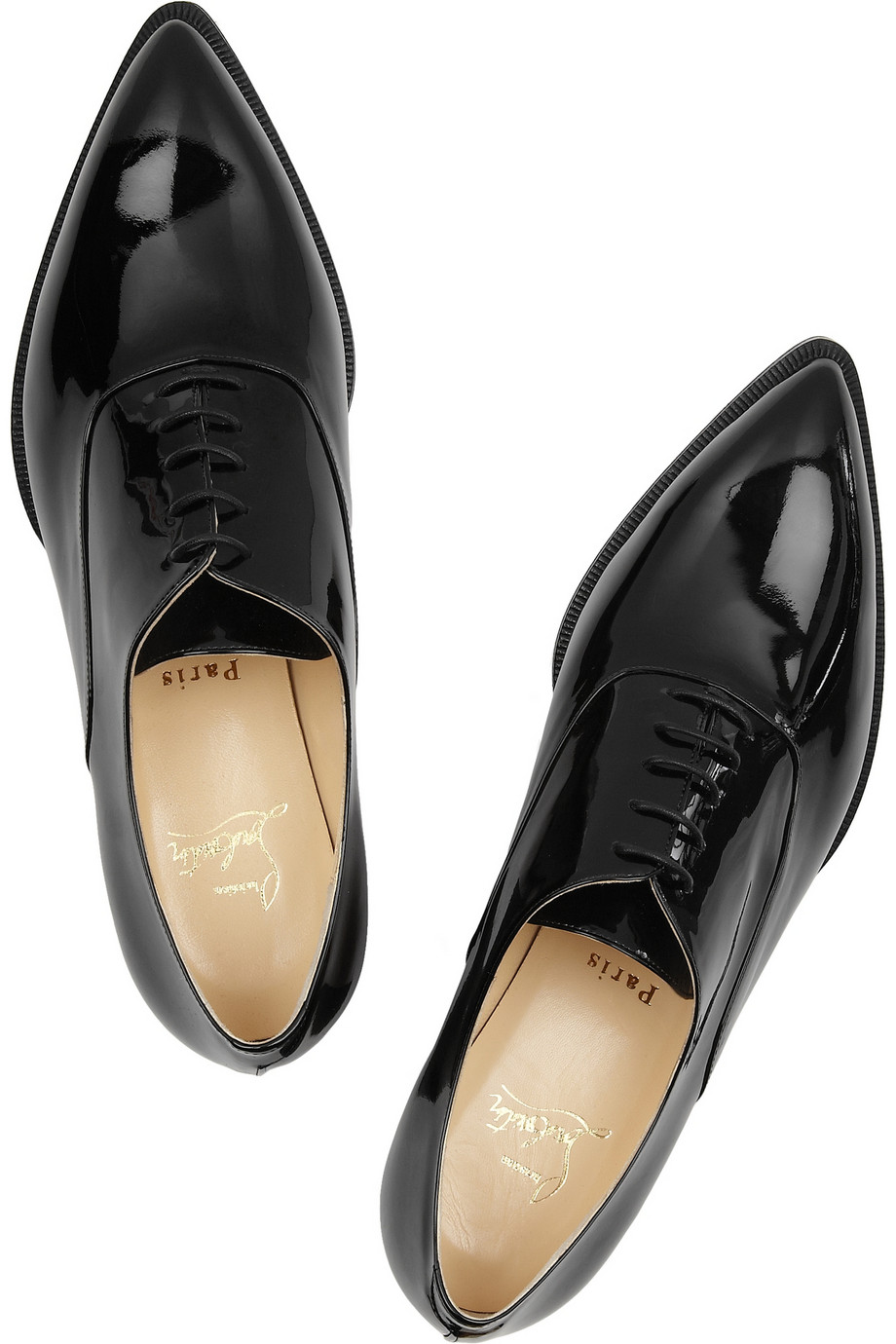 christian louboutin zazou patent-leather brogues christian louboutin zazou patent-leather brogues